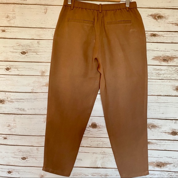 Ann Taylor linen blend pants in tan brown - Picture 3 of 3